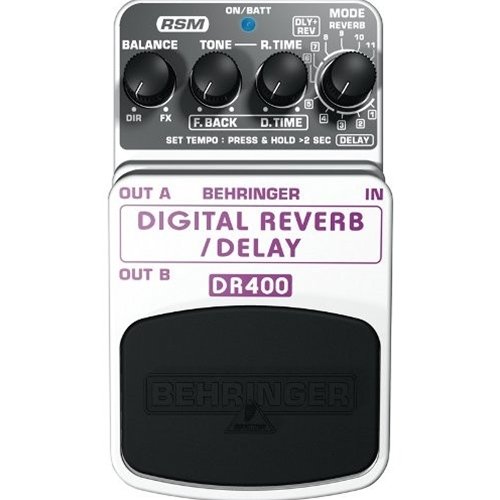 Behringer DR400 Digital Reverb/Delay effect pedaal _Uit assortiment J&H licht en geluid 4 Behringer DR400 Digital Reverb/Delay effect pedaal _Uit assortiment J&H licht en geluid 4