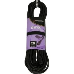 Accu-Cable DMX kabel met 5-pins XLR connectoren, 10 meter
