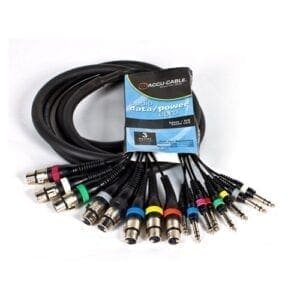 Accu-Cable 8-weg 6,3mm Jack stereo - XLR female snake, 3 meter