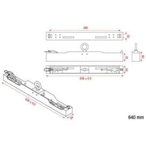DMT Riggingbar voor 1 Pixelscreen P6 SMD Tour paneel of 1 Pixelscreen P10 SMD Tour paneel