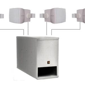 Audac Festa 400W set – wit _Uit assortiment J&H licht en geluid