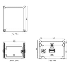 Caymon FCC04 flightcase-4U-11U