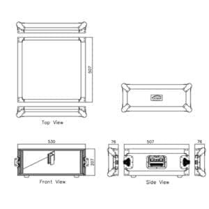 Caymon FC04 flightcase-4U-54cm
