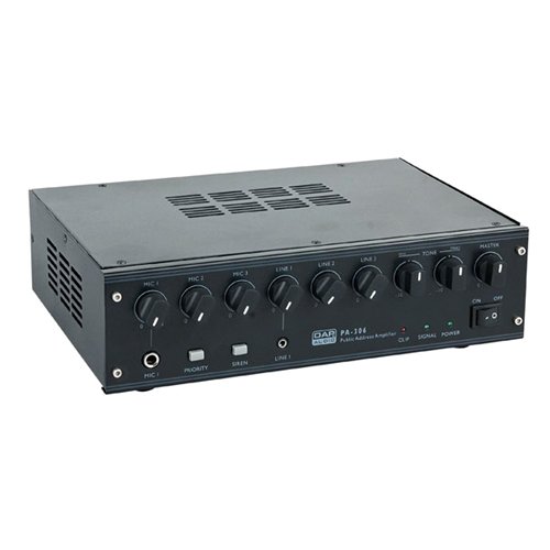 DAP PA-306, 100V versterker met 6 ingangen, 30 Watt _Uit assortiment J&H licht en geluid DAP PA-306, 100V versterker met 6 ingangen, 30 Watt _Uit assortiment J&H licht en geluid