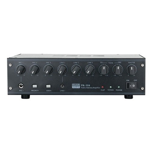 DAP PA-306, 100V versterker met 6 ingangen, 30 Watt _Uit assortiment J&H licht en geluid 4 DAP PA-306, 100V versterker met 6 ingangen, 30 Watt _Uit assortiment J&H licht en geluid 4