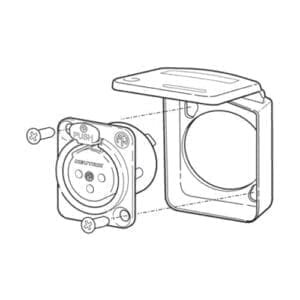 Neutrik SCDX afdekkapje zwart