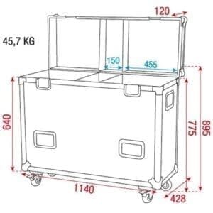 DAP Flightcase voor 2 Phantom 300 Spots of Beams-18533