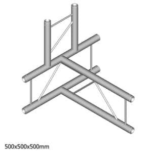 Duratruss DT 22 T42V-TD Verticaal laddertruss T-stuk + omlaag Duratruss DT 22 J&H licht en geluid