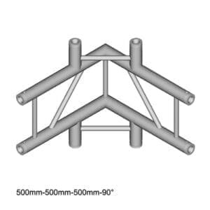 Duratruss DT 32 C44V Verticale laddertruss hoek 90 + omlaag + omhoog Duratruss DT 32 J&H licht en geluid