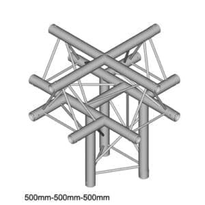 Duratruss DT 23 C52-XU Apex Up truss kruising + omlaag Duratruss DT 23 J&H licht en geluid