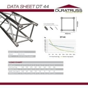 Duratruss DT 44-350 Vierkante truss, 350 cm Duratruss DT 44 J&H licht en geluid