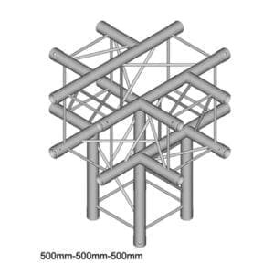 Duratruss DT 24 C51 Truss kruising + omlaag Duratruss DT 24 J&H licht en geluid