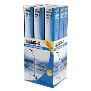 DAP 9 x MS-3 Microfoonset met een microfoon, statief en kabel Microfoon statieven J&H licht en geluid