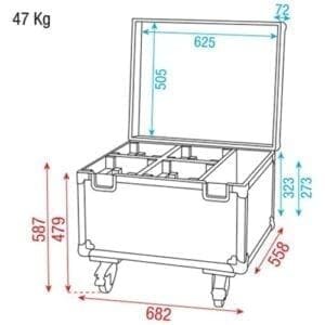 DAP LCA-PHA4 Flightcase voor 4 Phantom 25 of 50 LED Moving Heads-22531