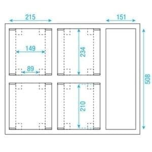 DAP LCA-PHA4 Flightcase voor 4 Phantom 25 of 50 LED Moving Heads-22532