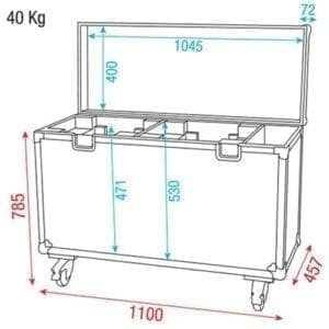 DAP LCA-PHA7 Flightcase voor 2 Phantom 140 LED Beam of 2 Phantom 225 LED Spot Moving Heads-22541
