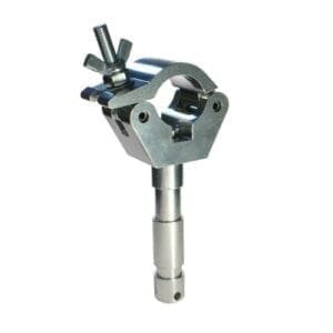 Duratruss DGT T57226 Half coupler met een DIN TV-spigot, zilverkleurig
