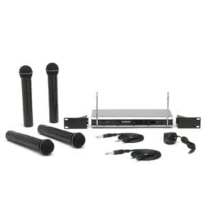 Samson Stage 466 - 4 draadloze handheld microfoons met een ontvanger-23682