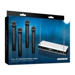 Samson Stage 466 - 4 draadloze handheld microfoons met een ontvanger-23683
