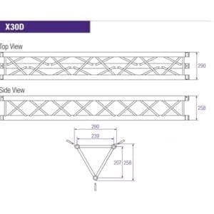 Prolyte truss driehoek X30D-L050