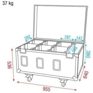 DAP LCA-CMD1 - Flightcase voor 6 Showtec Studio Beam 150-25395
