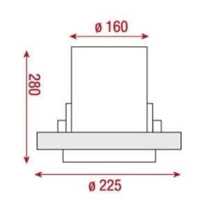 Artecta Münster-26 - Inbouw plafondspot voor een spaarlamp-30000