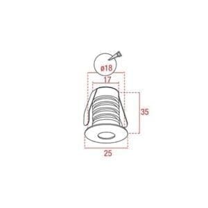 Artecta Chios-R ALU WW - Inbouw LED plafondspotje
