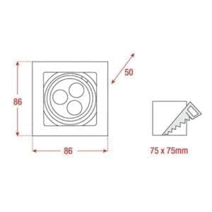 Artecta Seoul-3WW - Inbouw LED plafondspot
