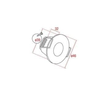 Artecta Halifax-46 WW - Inbouw LED plafondspotje-26356