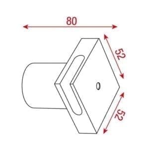 Artecta Helsinki-SQ-WW - Inbouw LED muurspotje met een 1W warm witte LED-26441