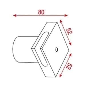 Artecta Helsinki-SQ-WW - Inbouw LED muurspotje met een 1W warm witte LED-26443
