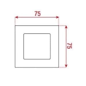 Artecta Dijon-1A - Inbouw LED muurlamp met een 1W warm witte LED