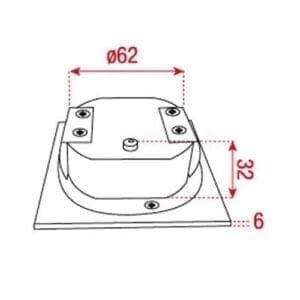 Artecta Dijon-1A - Inbouw LED muurlamp met een 1W warm witte LED-26485
