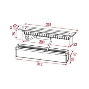 Artecta Louvre-MWW - Inbouw LED muurlamp met 20 warm witte LED's