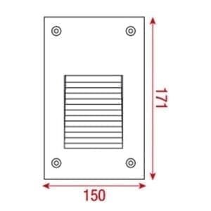 Artecta Berlin-2B - Inbouw LED muurlamp met een 20 blauwe LED's-26529