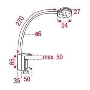 Artecta Parma-2 - LED bureaulamp met een 3 1 Watt warm witte LED's