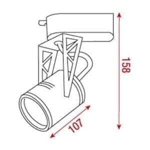 Artecta London-B - Plafondspotje met een 1-fase track adapter, zwart-26906