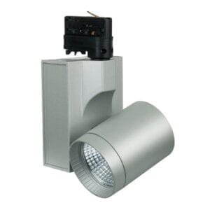 Artecta Milano-3S1000lm - LED plafondspotje met een 3-fase track adapter, zilvergrijs