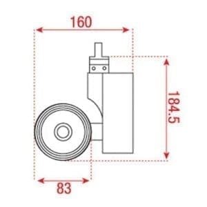 Artecta Milano-3S1000lm - LED plafondspotje met een 3-fase track adapter, zilvergrijs
