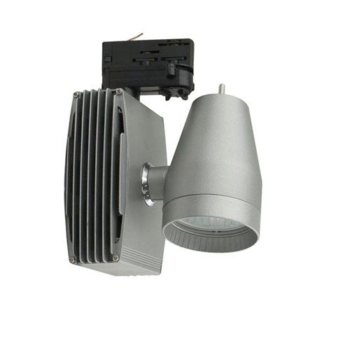 Artecta Palermo-3S45 – Plafondspotje met een 3-fase track adapter, zilvergrijs _Uit assortiment J&H licht en geluid Artecta Palermo-3S45 – Plafondspotje met een 3-fase track adapter, zilvergrijs _Uit assortiment J&H licht en geluid