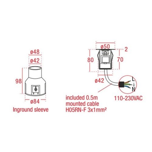 Artecta Miami-T3R WW symmetric – LED grondspotje met een 2W warm witte LED _Uit assortiment J&H licht en geluid 6 Artecta Miami-T3R WW symmetric – LED grondspotje met een 2W warm witte LED _Uit assortiment J&H licht en geluid 6