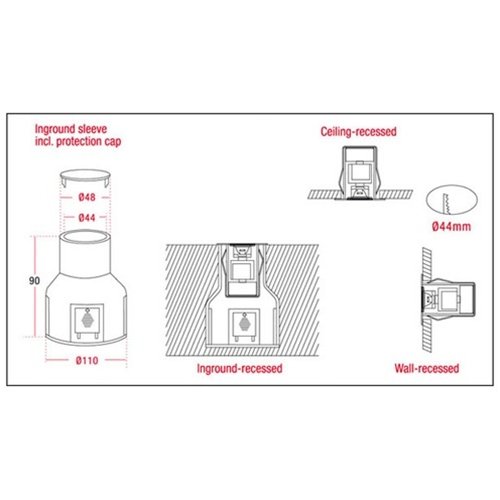 Artecta Miami-T3R WW symmetric – LED grondspotje met een 2W warm witte LED _Uit assortiment J&H licht en geluid 7 Artecta Miami-T3R WW symmetric – LED grondspotje met een 2W warm witte LED _Uit assortiment J&H licht en geluid 7