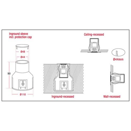Artecta Miami-T3SQ WW a-symmetric – LED grondspotje met een 2W warm witte LED _Uit assortiment J&H licht en geluid 7 Artecta Miami-T3SQ WW a-symmetric – LED grondspotje met een 2W warm witte LED _Uit assortiment J&H licht en geluid 7
