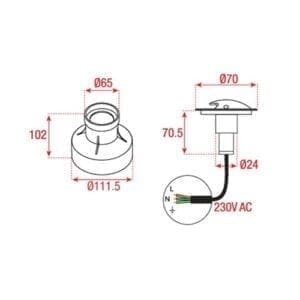 Artecta Bogor-M1WW - LED grondspotje (1 lichtrichting)-27178