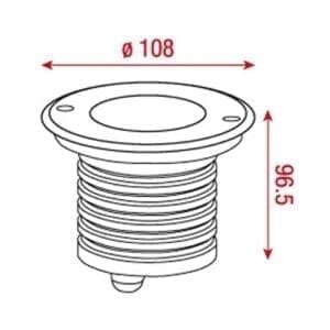 Artecta Vegas-1WW - LED grondspotje met 3 1W warm witte LED's
