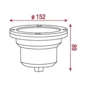 Artecta Salzburg-9WW - Inbouw onderwaterspot met 9 1W warm witte LED's-27341