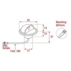 Artecta Bogota stair RGB-6 set - 6 inbouw LED spotjes (IP65)-27515