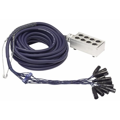 DAP Stagesnake, 8-weg, zwart, 10 meter _Uit assortiment J&H licht en geluid DAP Stagesnake, 8-weg, zwart, 10 meter _Uit assortiment J&H licht en geluid