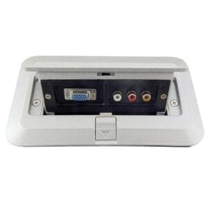 DMT PMP-6 Pop-up Multimedia paneel – 3 x RCA, 1 x VGA Aansluitpanelen J&H licht en geluid