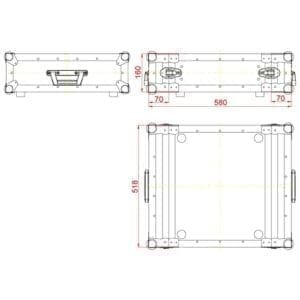 Accu-Case DDR3 Doubledoor rackcase, 3 HE-341